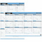 DayTimer Yearly Laminated Reversable Wall Calendar, 24" x 36" , Bilingual - 3413803744-26