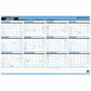 DayTimer Yearly Laminated Reversable Wall Calendar, 24" x 36" , Bilingual