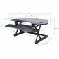 Rocelco Corner Adjustable Desk Riser with 4AC+2USB & 1 USB-C Outlets - R CADRB-46-ACUSB
