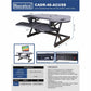 Rocelco Corner Adjustable Desk Riser with 4AC+2USB & 1 USB-C Outlets - R CADRB-46-ACUSB