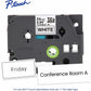 Brother Genuine P-touch TZeFX251 BK on WHT Label Tape, Flexible ID Laminated, 24mmX8m - TZEFX251G