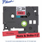 Brother Genuine P-touch TZe431 BK on RD Label Tape, Laminated, 12mmX8m - TZE431G