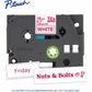 Brother Genuine P-touch TZe242 RD on WHT Label Tape, Laminated, 18mmX8m - TZE242G