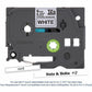 Brother Genuine P-touch TZeS211 BK on WHT Label Tape, Strong Adhesive Lam., 6mmX8m - TZES211G