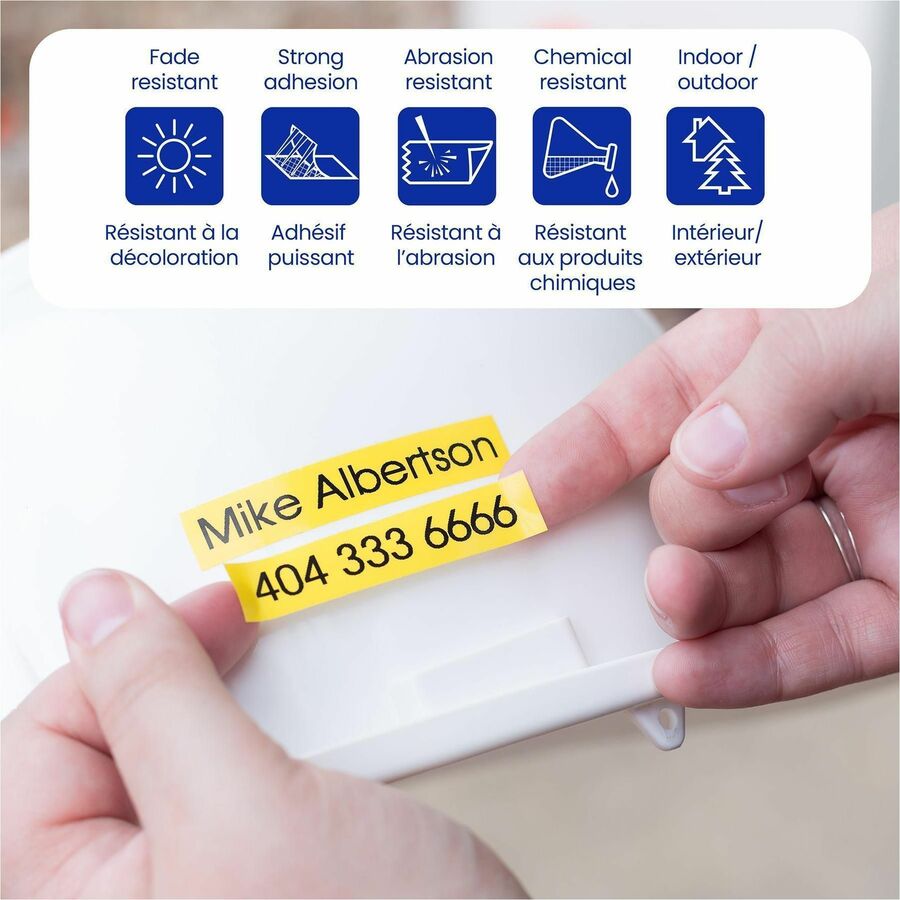 Brother Genuine P-touch TZeS211 BK on WHT Label Tape, Strong Adhesive Lam., 6mmX8m - TZES211G
