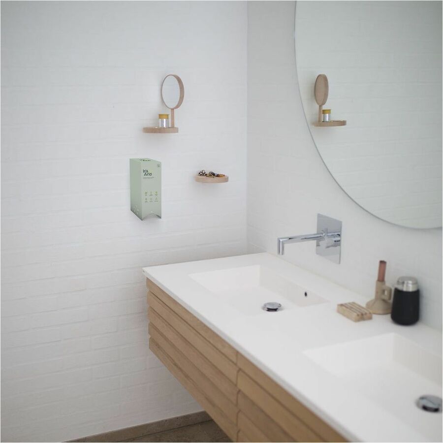 Iris + Arlo Wall-Mounted Cardboard Pads Dispenser - 3-2-50-1-2