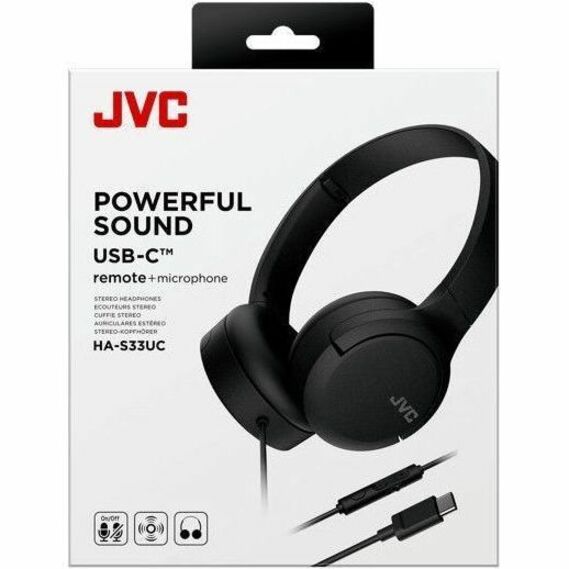 JVC USB-C Wired Headphones HA-S33UC - HAS33UCB
