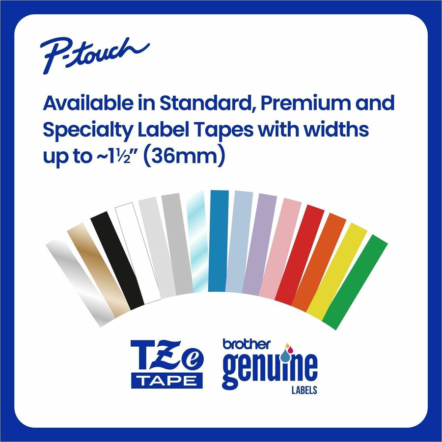 Brother Genuine P-touch TZe211 BK on WHT Label Tape, Laminated, 6mmX8m - TZE211G
