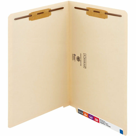 Smead Straight Tab Cut Legal Recycled Fastener Folder