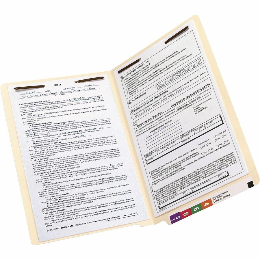 Smead Straight Tab Cut Legal Recycled Fastener Folder - 37115