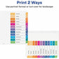 Avery&reg; Ready Index&reg; Table of Content Dividersfor Laser and Inkjet Printers, 12 tabs - 11141