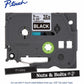 Brother Genuine P-touch TZe325 WHT on BK Label Tape, Laminated, 9mmX8m - TZE325G
