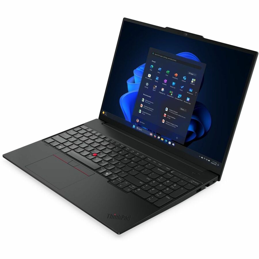 Lenovo ThinkPad E16 Gen 3 21SR0035US 16" Notebook - WUXGA - 60 Hz - Intel Core Ultra 5 225U - 16 GB - 256 GB SSD - English Keyboard - Black - 21SR0035US