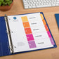Avery&reg; Ready Index&reg; Table of Content Dividersfor Laser and Inkjet Printers, 5 tabs, 1 set - 11131