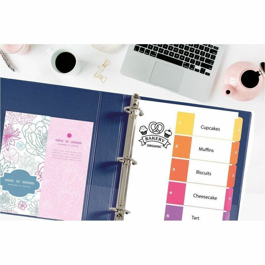 Avery Ready Index&reg; Table of Contents Dividers 5 Tabs, for Laser and Inkjet Printers - 11131