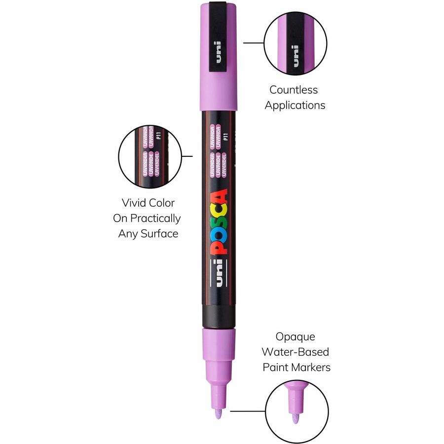 uni&reg; POSCA PC-3M, Soft Colors Water-Based Paint Markers (8 Pack) - PC3M8CSOFTCOLORS