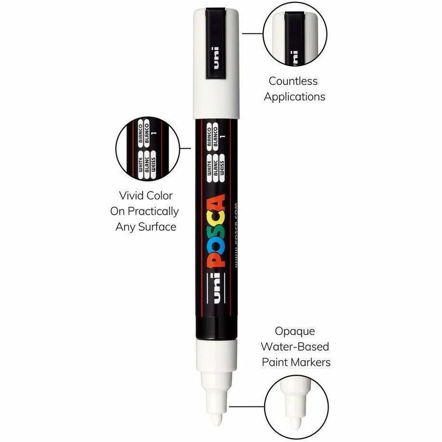 uni&reg; POSCA PC-5M, Soft Colors Water-Based Paint Markers (8 Pack) - PC5M8CSOFTCOLORS