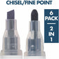 Quartet Dual Tip Dry-Erase Markers 6/PK Asst Cols - 6447416108-NVXC