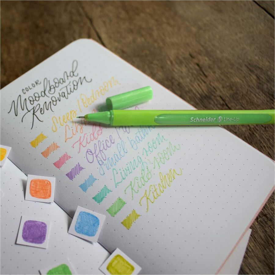 Schneider Line-Up Pastel, Fineliner, Case Stand x8, Assorted colours, 0.4mm Tip - RS191088