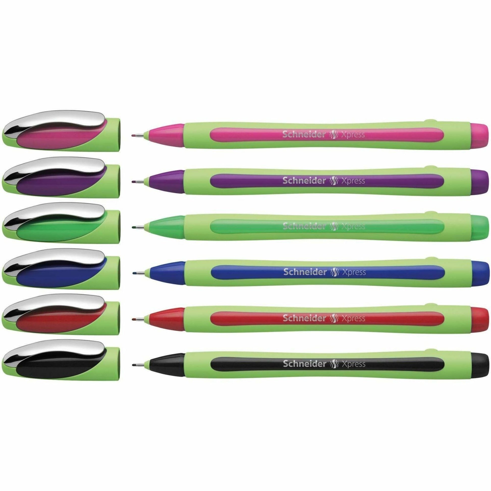 Schneider Xpress, Fineliner, Wallet x6, Assorted colours, 0.8mm Tip