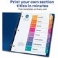 Avery&reg; Ready Index&reg; Table of Content Dividersfor Laser and Inkjet Printers, 8 tabs, 1 set - 11133