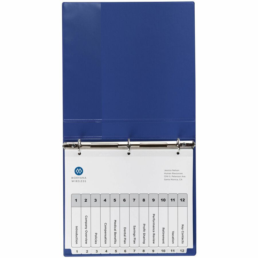 Avery&reg; Ready Index&reg; Table of Content Dividersfor Laser and Inkjet Printers, 12 tabs - 11140