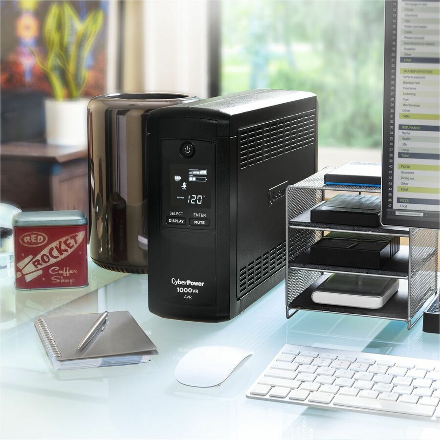 CyberPower Intelligent LCD UPS CP1000AVRLCD 1000VA Mini-tower UPS - 4754830