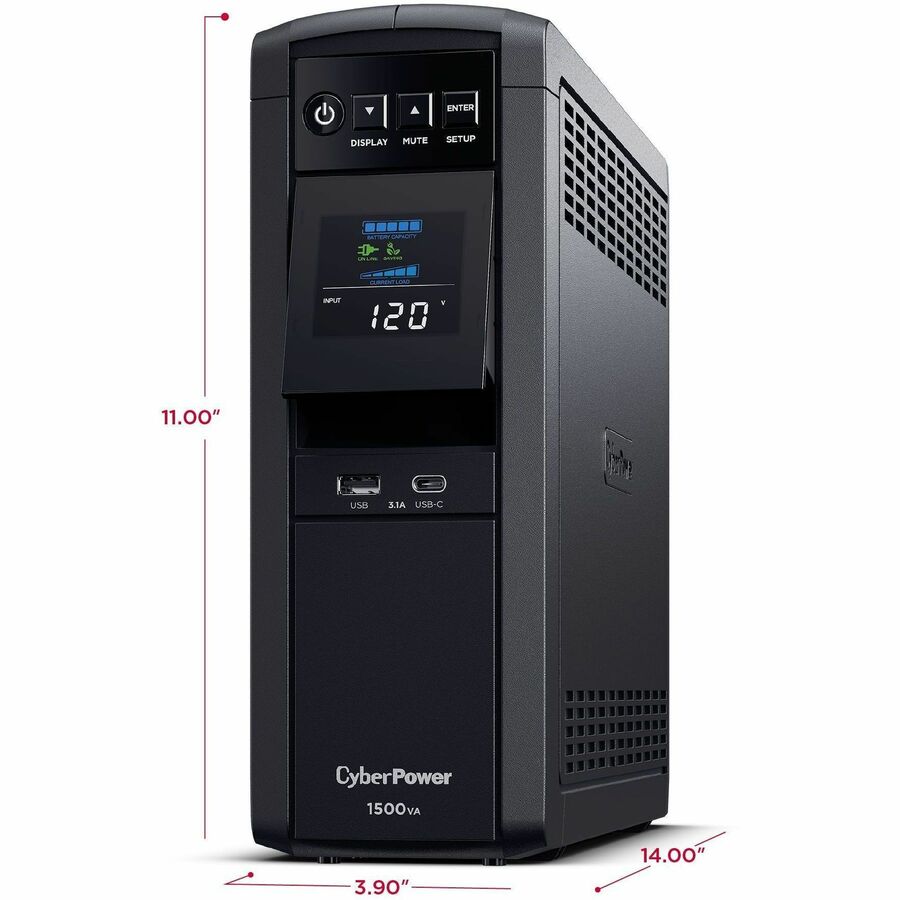 CyberPower PFC Sinewave UPS CP1500PFCLCD 1500VA Mini-tower UPS - 4754835