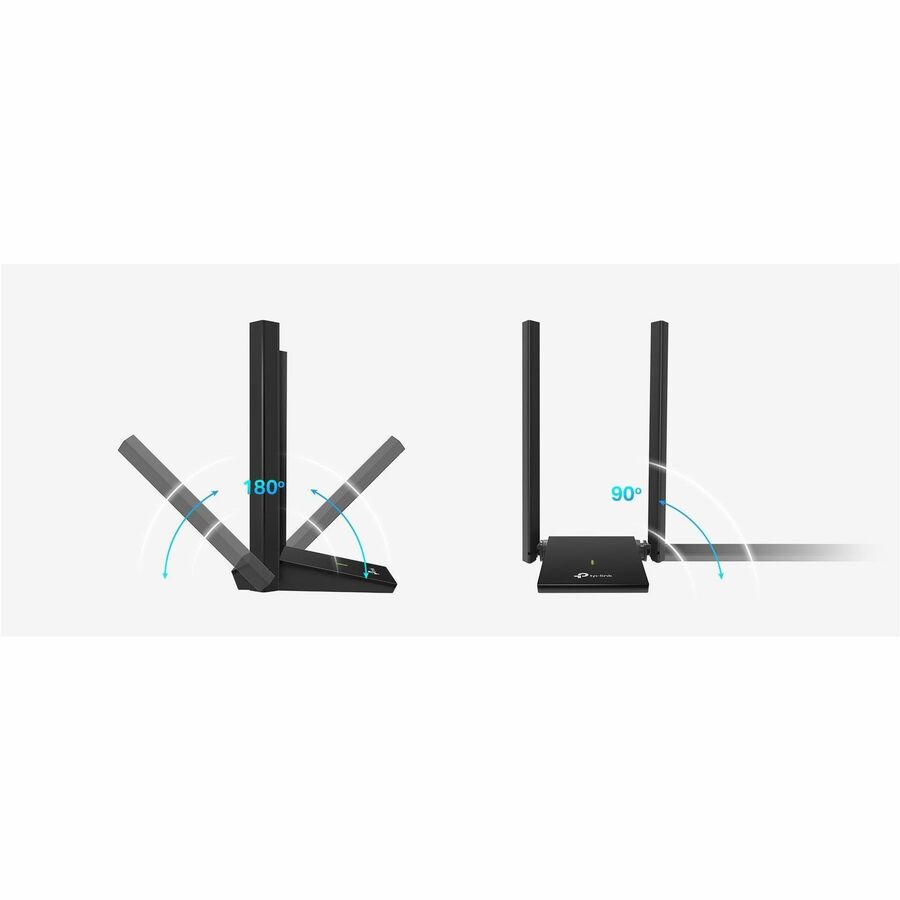 TP-Link Archer T4U Plus IEEE 802.11 a/b/g/n/ac Dual Band Wi-Fi Adapter for Desktop Computer, Notebook - 6677587