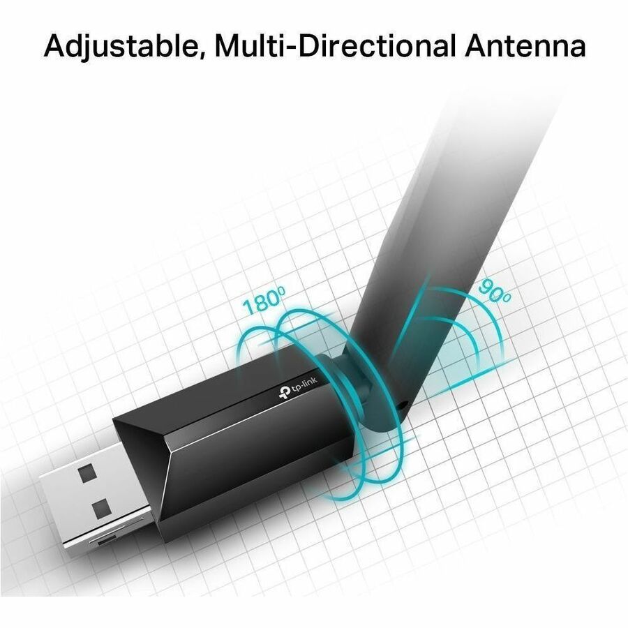 TP-Link Archer T2U Plus IEEE 802.11 a/b/g/n/ac Dual Band Wi-Fi Adapter for Computer - 6324355