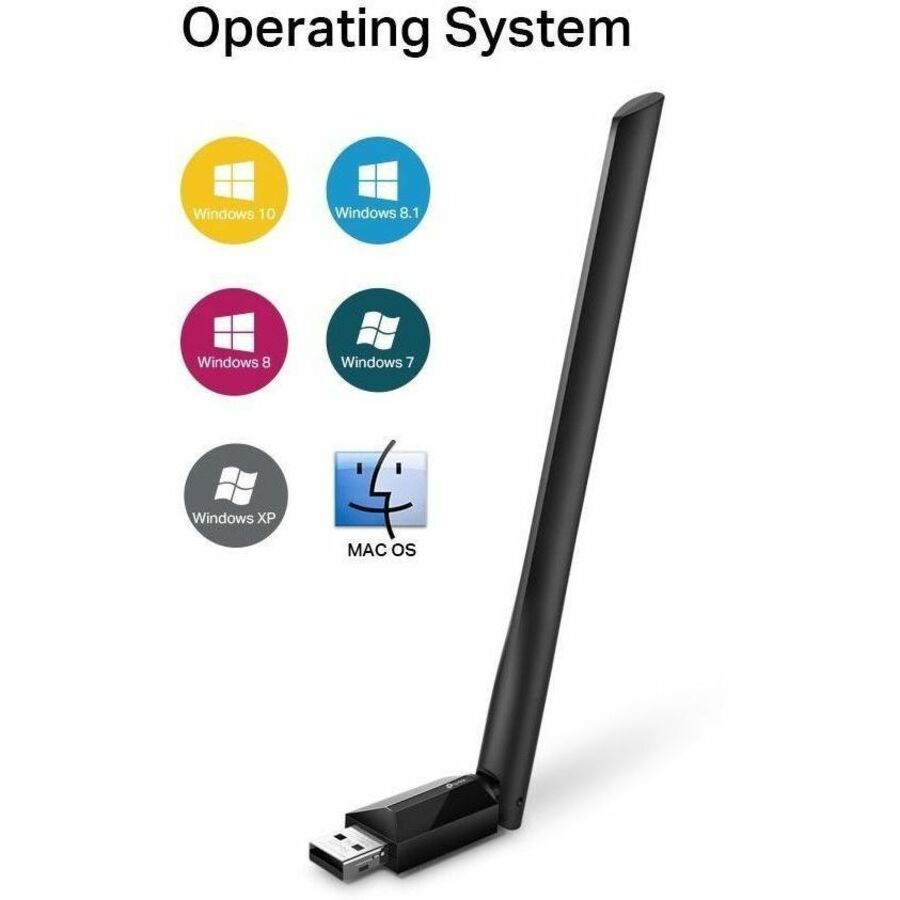 TP-Link Archer T2U Plus IEEE 802.11 a/b/g/n/ac Dual Band Wi-Fi Adapter for Computer - 6324355
