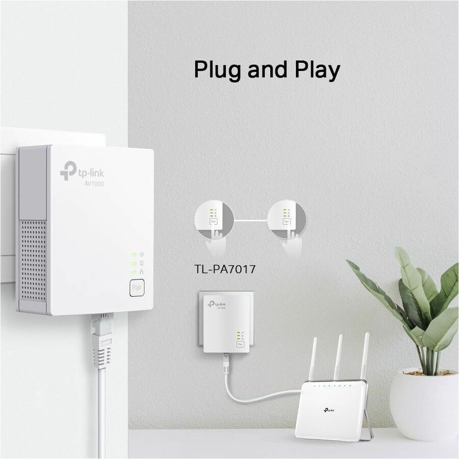 TP-Link TL-PA7017 KIT AV1000 Gigabit Powerline Starter Kit - 6499304