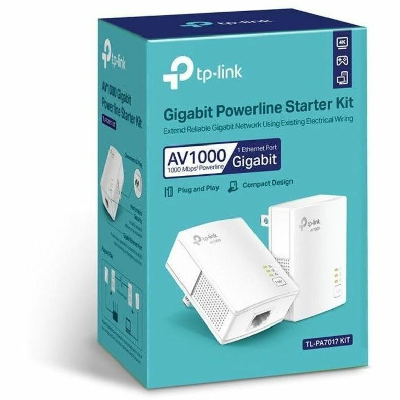 TP-Link TL-PA7017 KIT AV1000 Gigabit Powerline Starter Kit - 6499304