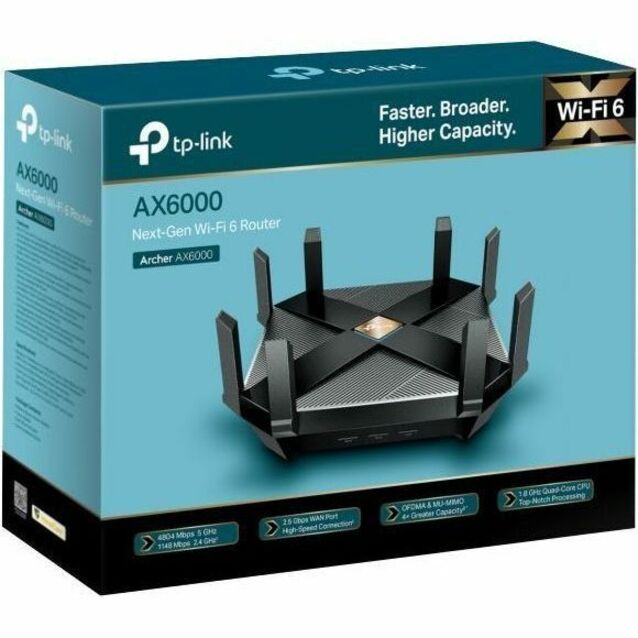 TP-Link Archer AX6000 Wi-Fi 6 IEEE 802.11 a/b/g/n/ac/ax Ethernet Wireless Router - 6539972