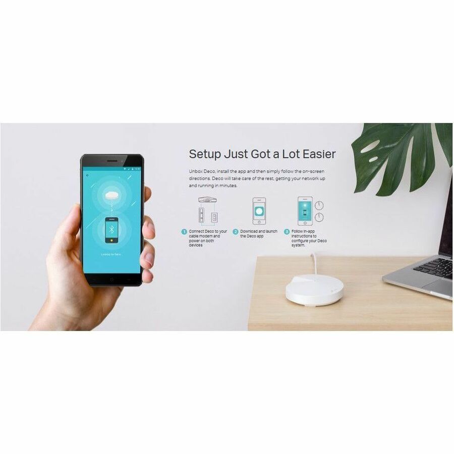 TP-Link Deco M9 Plus Wi-Fi 5 IEEE 802.11a/b/g/n/ac Ethernet Wireless Router - 6317037