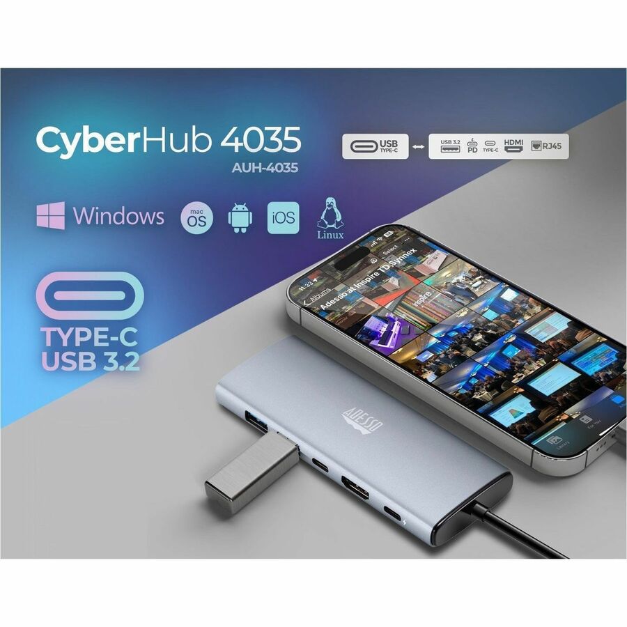 Adesso CyberHub AUH-4035 Docking Station - 7951273