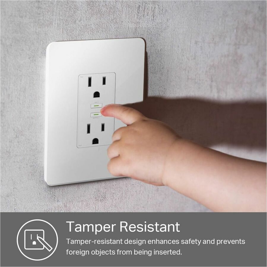 Kasa Smart Wi-Fi Power Outlet, 2-Sockets - 6395423