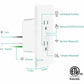 Kasa Smart Wi-Fi Power Outlet, 2-Sockets - 6395423