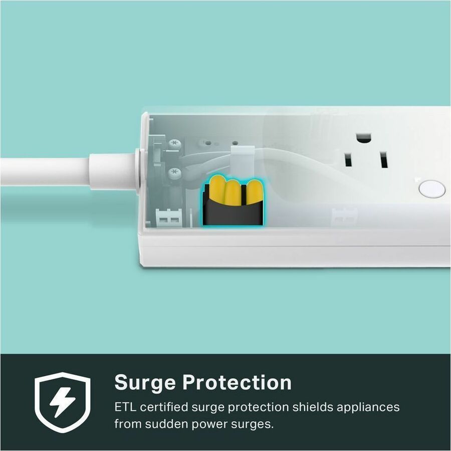Kasa Smart WiFi Power Strip, 3-Outlets - 6537029