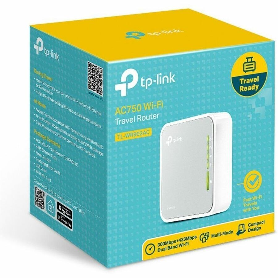 TP-Link TL-WR902AC Wi-Fi 5 IEEE 802.11a/b/g/n/ac Ethernet Wireless Router - 5800312