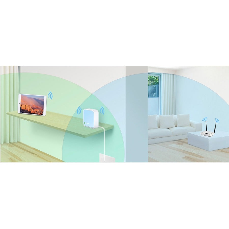 TP-Link TL-WR802N Wi-Fi 4 IEEE 802.11b/g/n Ethernet Wireless Router - 5471826