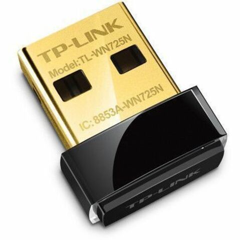 TP-Link TL-WN725N IEEE 802.11b/g/n Single Band Wi-Fi Adapter for Notebook, Desktop Computer - 4893036