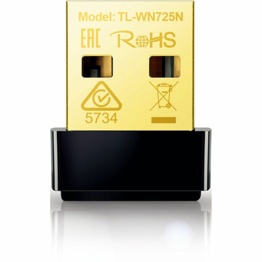 TP-Link TL-WN725N IEEE 802.11b/g/n Single Band Wi-Fi Adapter for Notebook, Desktop Computer