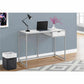 Monarch Specialties Computer Desk - 42"L / White / Silver Metal - I7222