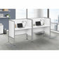 Monarch Specialties Office Cubicle - 48"L White/ Silver Commercial Grade Desk - I7729