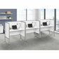 Monarch Specialties Office Cubicle - 48"L White/ Silver Commercial Grade Desk - I7729
