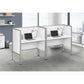 Monarch Specialties Office Cubicle - 48"L White/ Silver Commercial Grade Desk - I7729