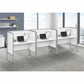 Monarch Specialties Office Cubicle - 48"L White/ Silver Commercial Grade Desk - I7729