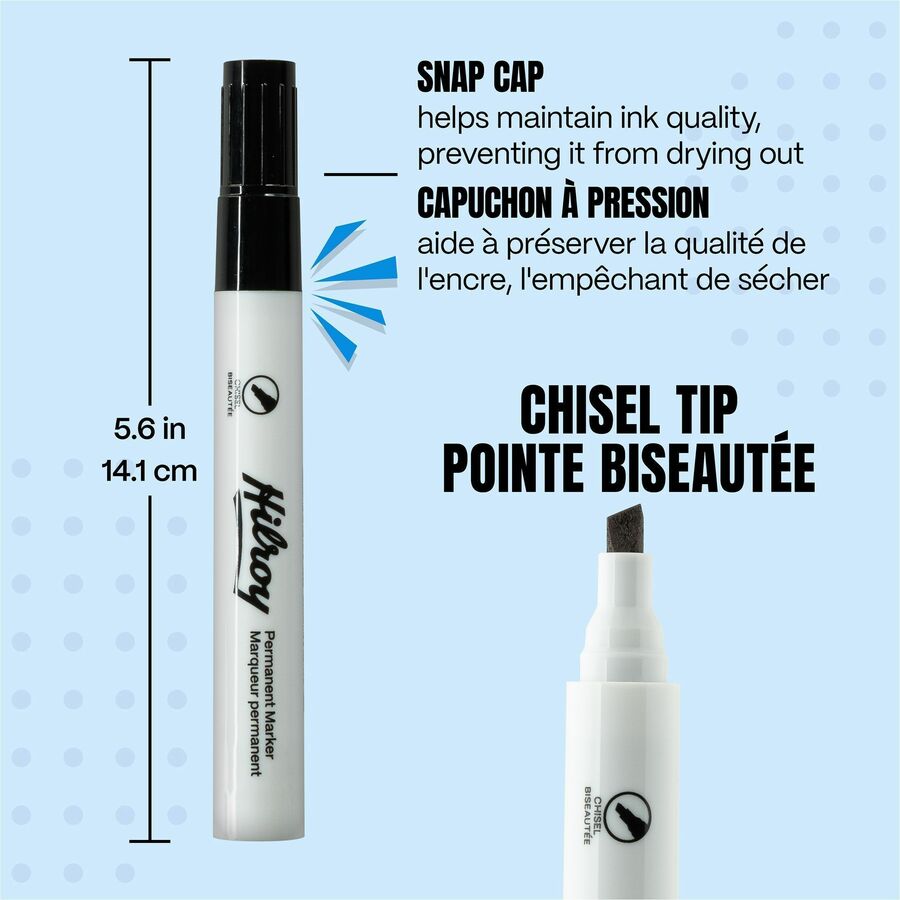Hilroy Chisel Tip Permanent Marker - 890031A
