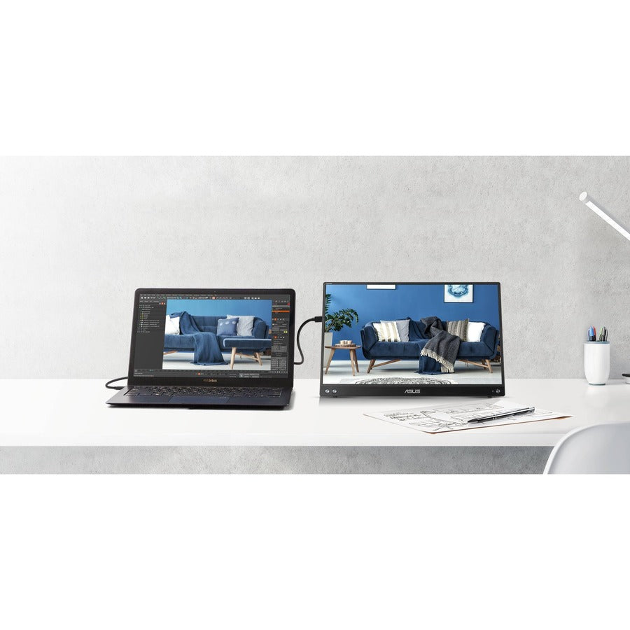 Asus ZenScreen MB16ACV 16" Class LED Monitor - 16:9 - Silver - 6763475